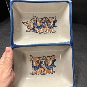 Louisville stoneware pigs dish